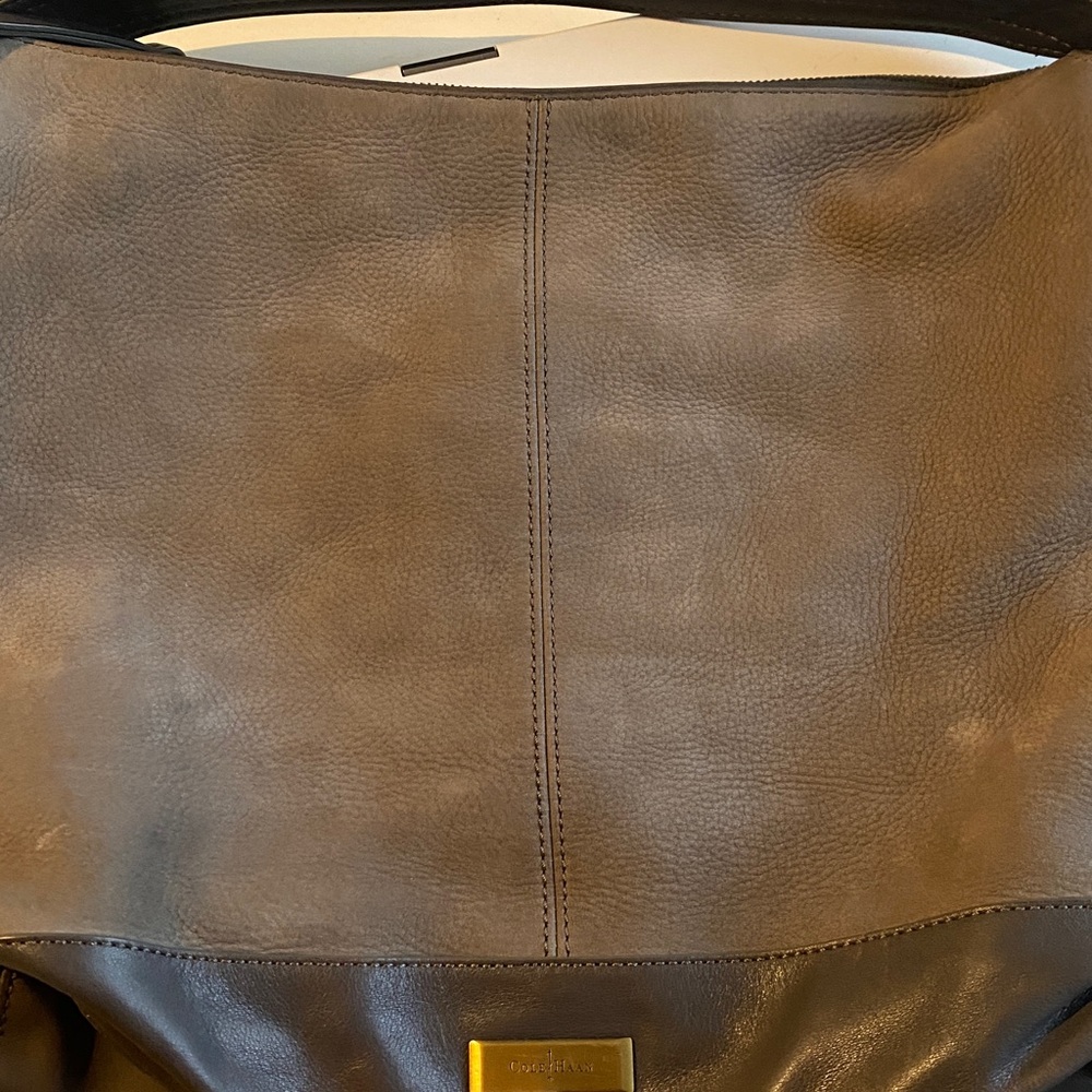 Cole Haan Leyden II Nubuck Leather Hobo Bucket Bag , Gray - Picture 16 of 16